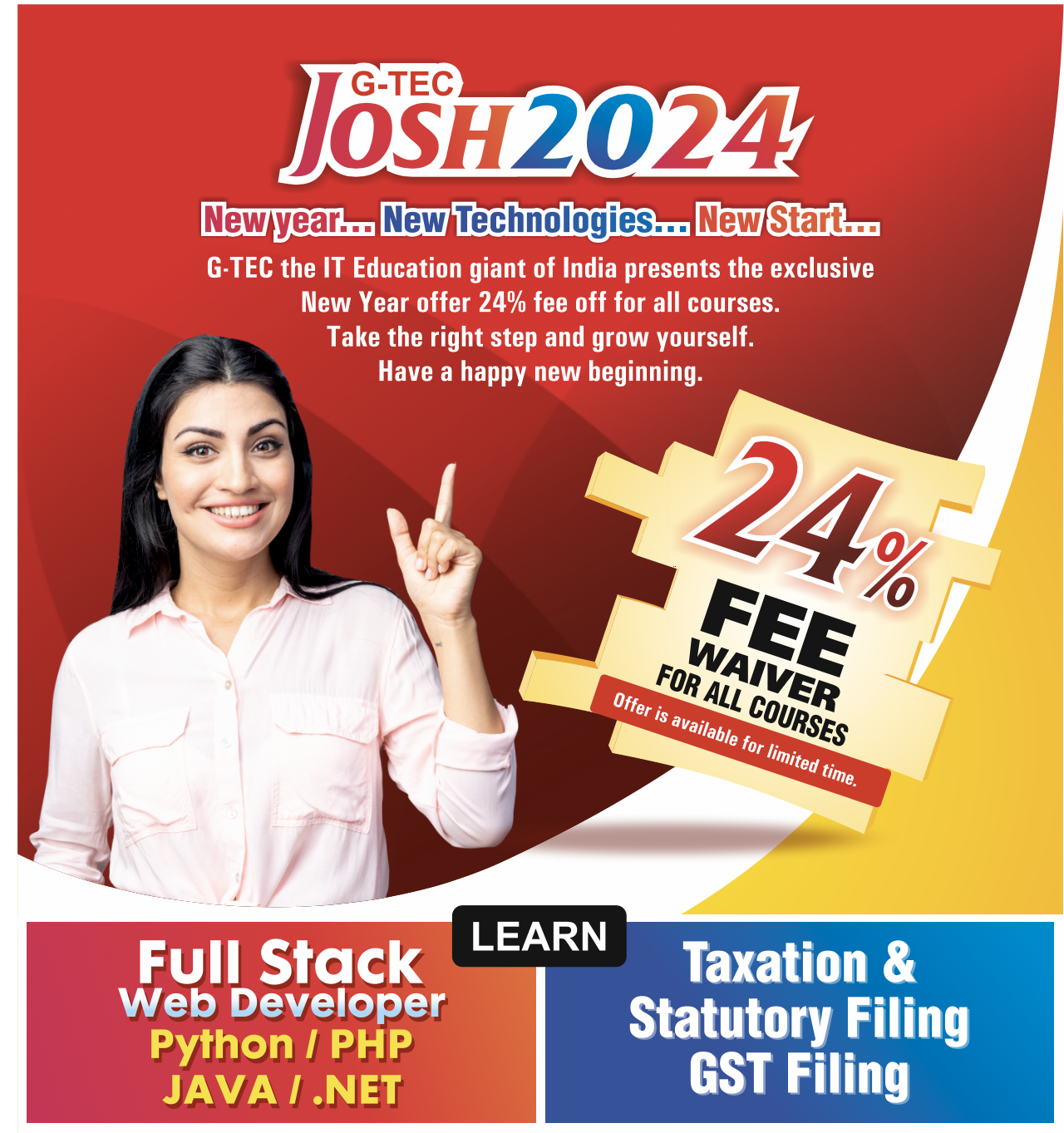 Read more about the article Happy New Year 2024 !! An amazing new year gift from G-TEC Manacaud Trivandrum. GET IT NOW!!